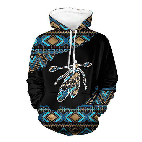 Powwow StoreHD00078 Native American Pride  3D Hoodie