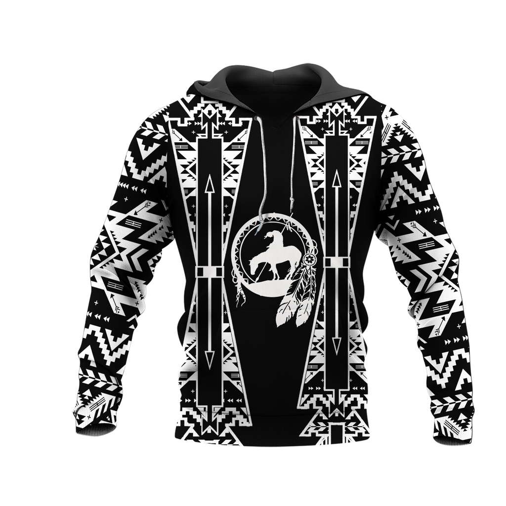 Powwow StoreHD000448 Pattern Native Pride 3D Hoodie