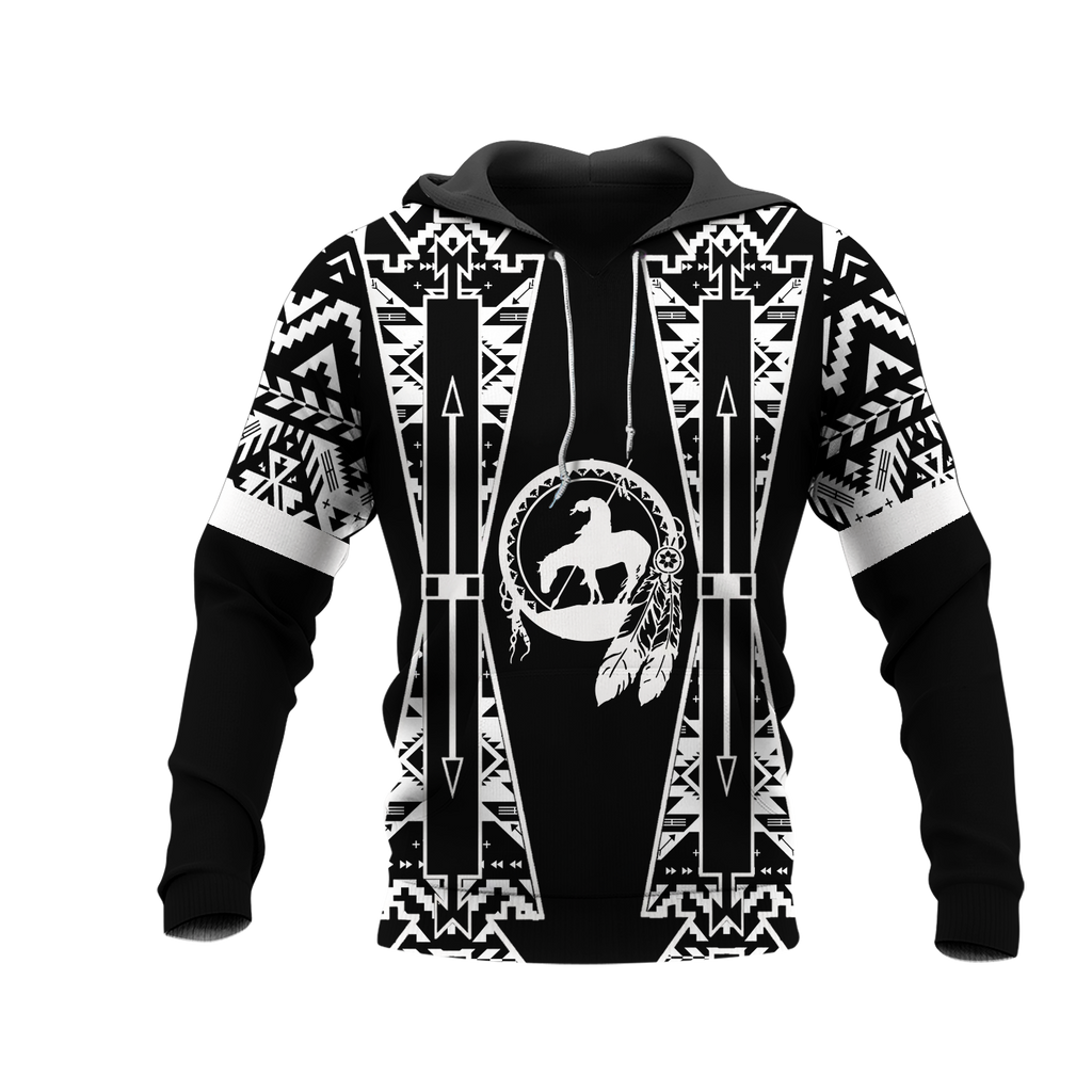 Powwow StoreHD000449 Pattern Native Pride 3D Hoodie