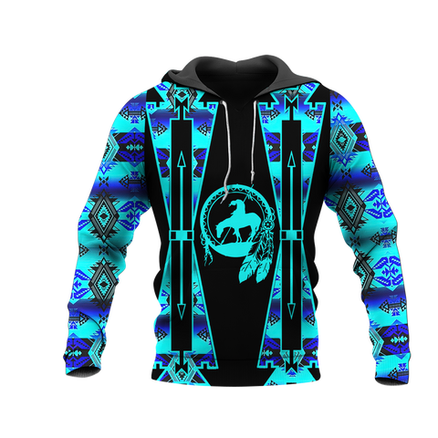 Powwow StoreHD000451 Pattern Native Pride 3D Hoodie