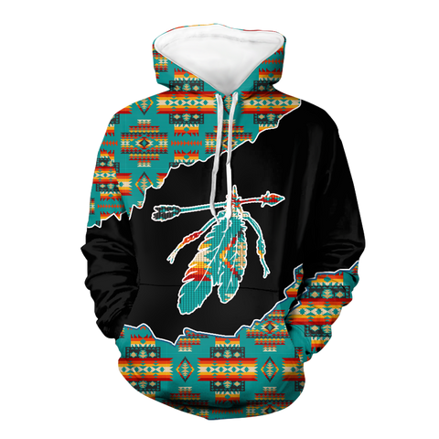 Powwow StoreHD00075 Native American Pride  3D Hoodie