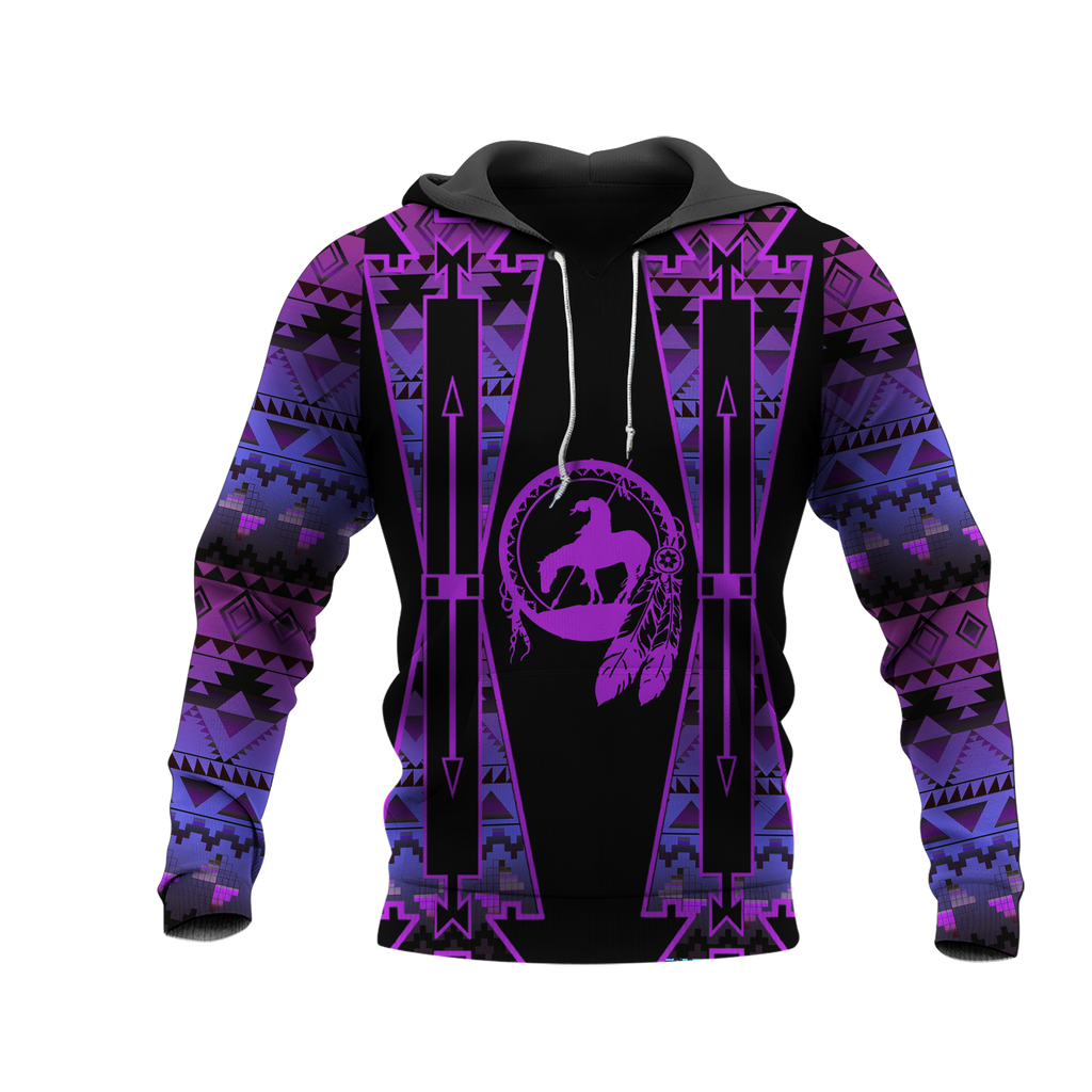 Powwow StoreHD000452 Pattern Native Pride 3D Hoodie