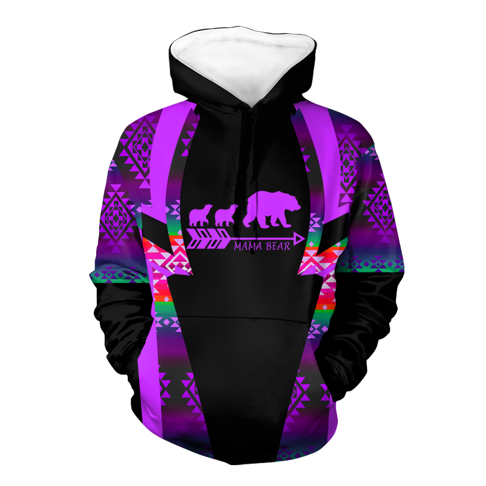 Powwow StoreHD000458 Pattern Native Pride 3D Hoodie