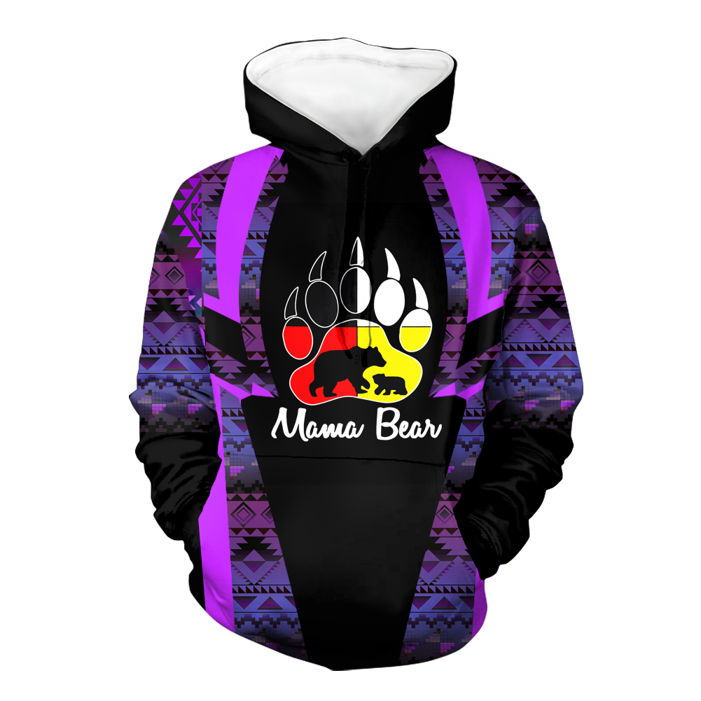 Powwow StoreHD000459 Pattern Native Pride 3D Hoodie