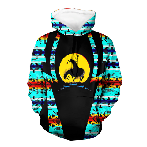 Powwow StoreHD000472 Pattern Native Pride 3D Hoodie