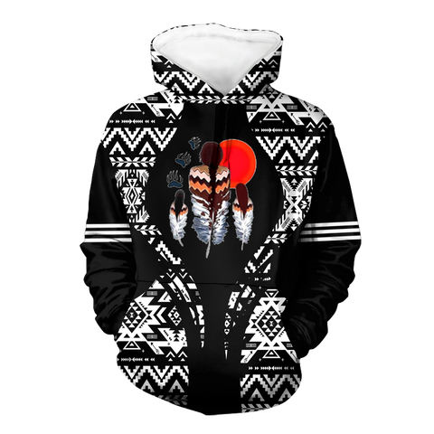 Powwow StoreHD000474 Pattern Native Pride 3D Hoodie