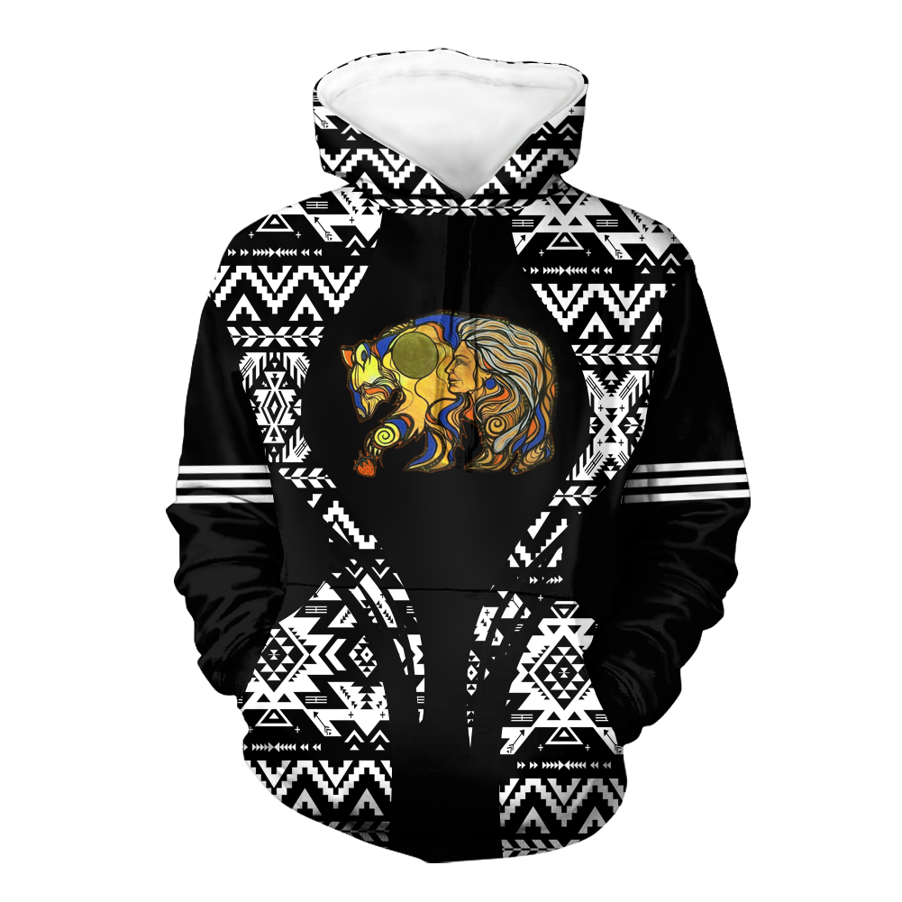 Powwow StoreHD000475 Pattern Native Pride 3D Hoodie