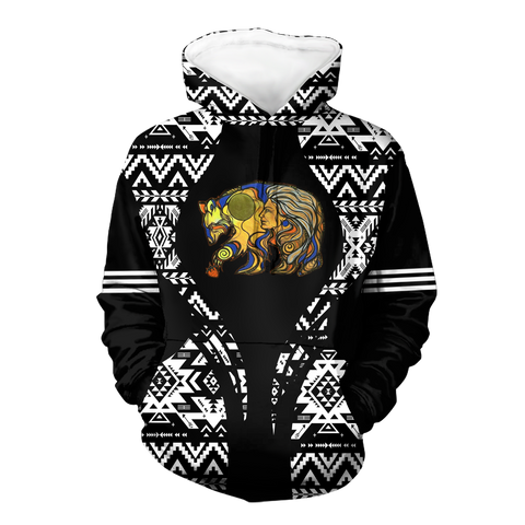 Powwow StoreHD000475 Pattern Native Pride 3D Hoodie