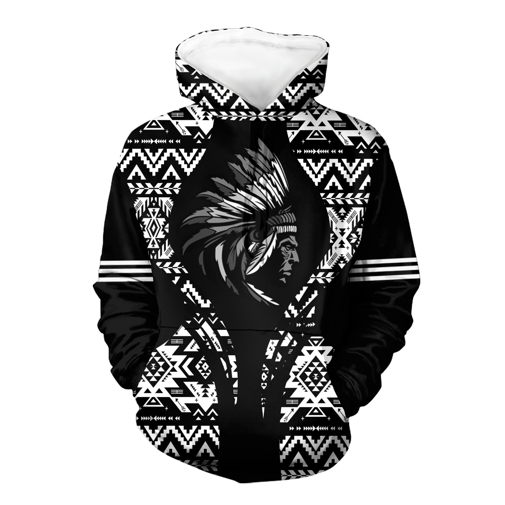 Powwow StoreHD000477 Pattern Native Pride 3D Hoodie