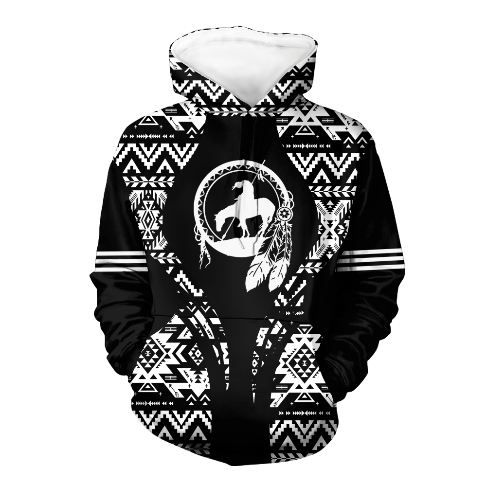 Powwow StoreHD000478 Pattern Native Pride 3D Hoodie