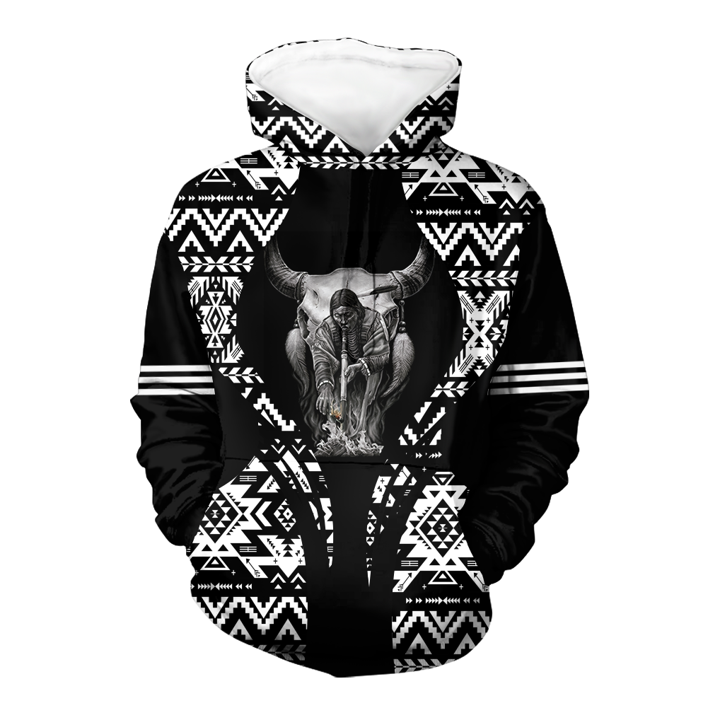 Powwow StoreHD000479 Pattern Native Pride 3D Hoodie