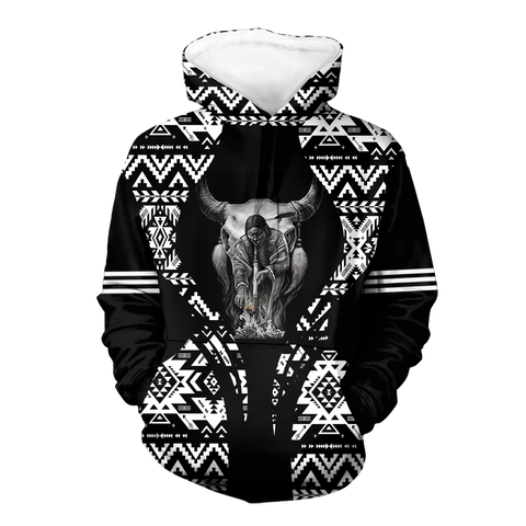 Powwow StoreHD000479 Pattern Native Pride 3D Hoodie