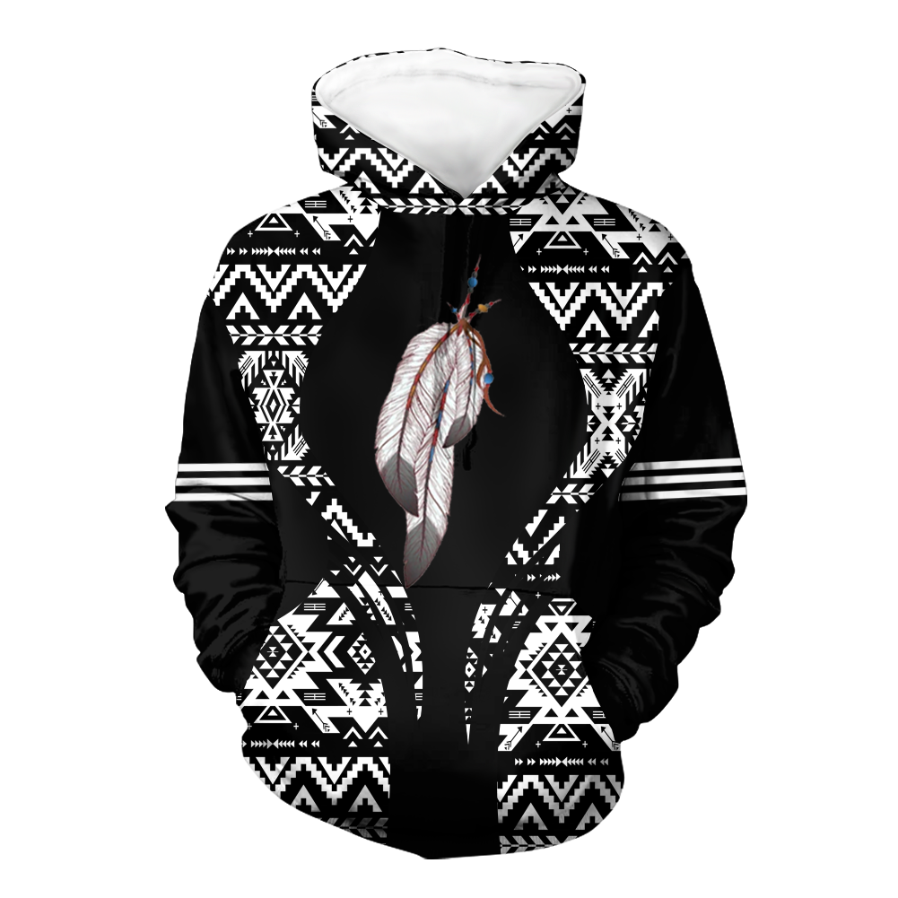 Powwow StoreHD000481 Pattern Native Pride 3D Hoodie