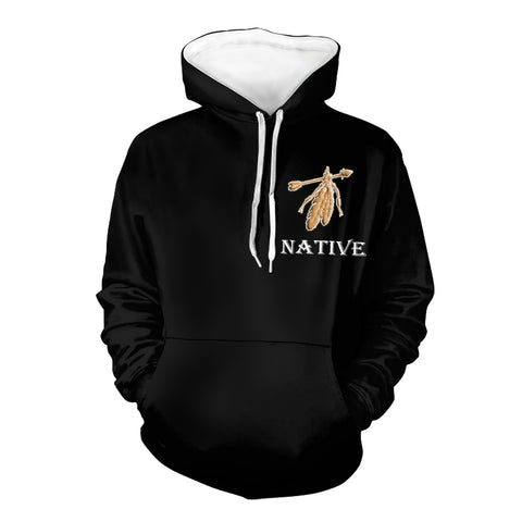 Powwow StoreHD00038 Pattern Native American Pride  3D Hoodie