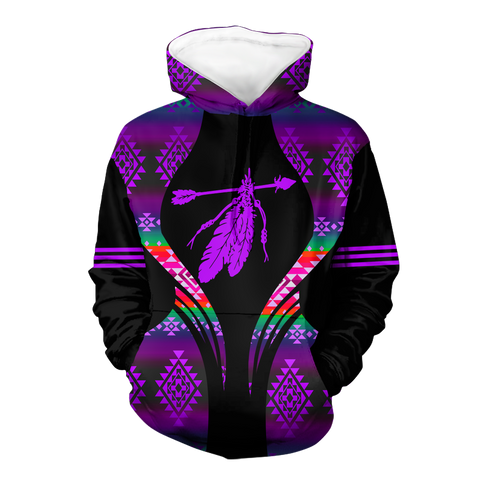 Powwow StoreHD000483 Pattern Native Pride 3D Hoodie