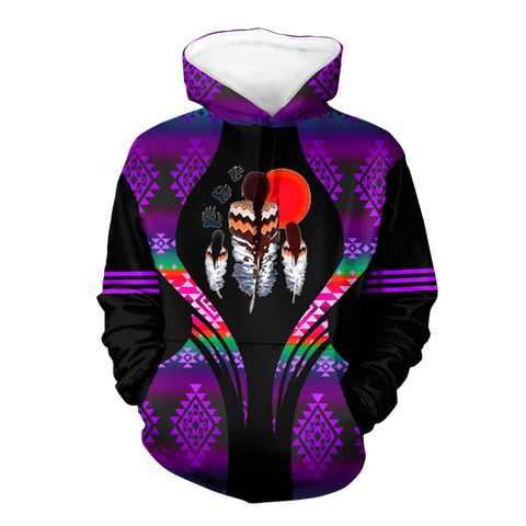 Powwow StoreHD000484 Pattern Native Pride 3D Hoodie