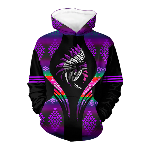 Powwow StoreHD000486 Pattern Native Pride 3D Hoodie