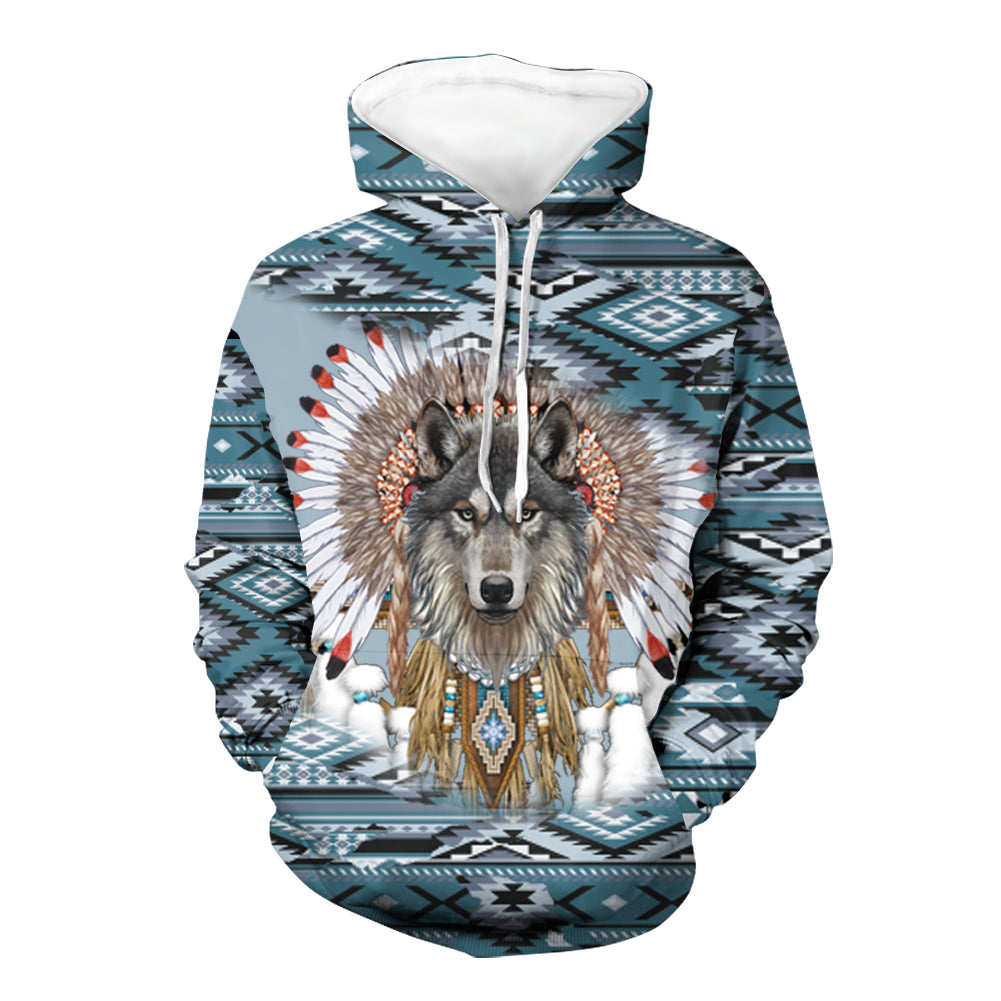 Powwow StoreHD00085 Native American Pride  3D Hoodie