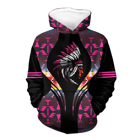 Powwow StoreHD000489 Pattern Native Pride 3D Hoodie