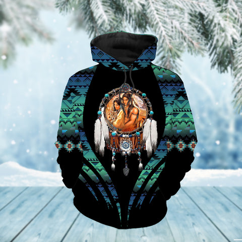 Powwow StoreHD000140 Native American Pride  3D Hoodie