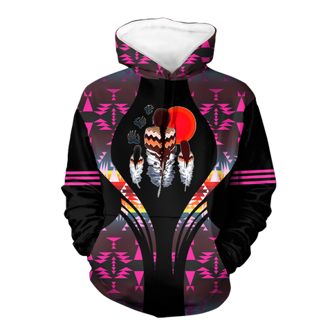 Powwow StoreHD000491 Pattern Native Pride 3D Hoodie