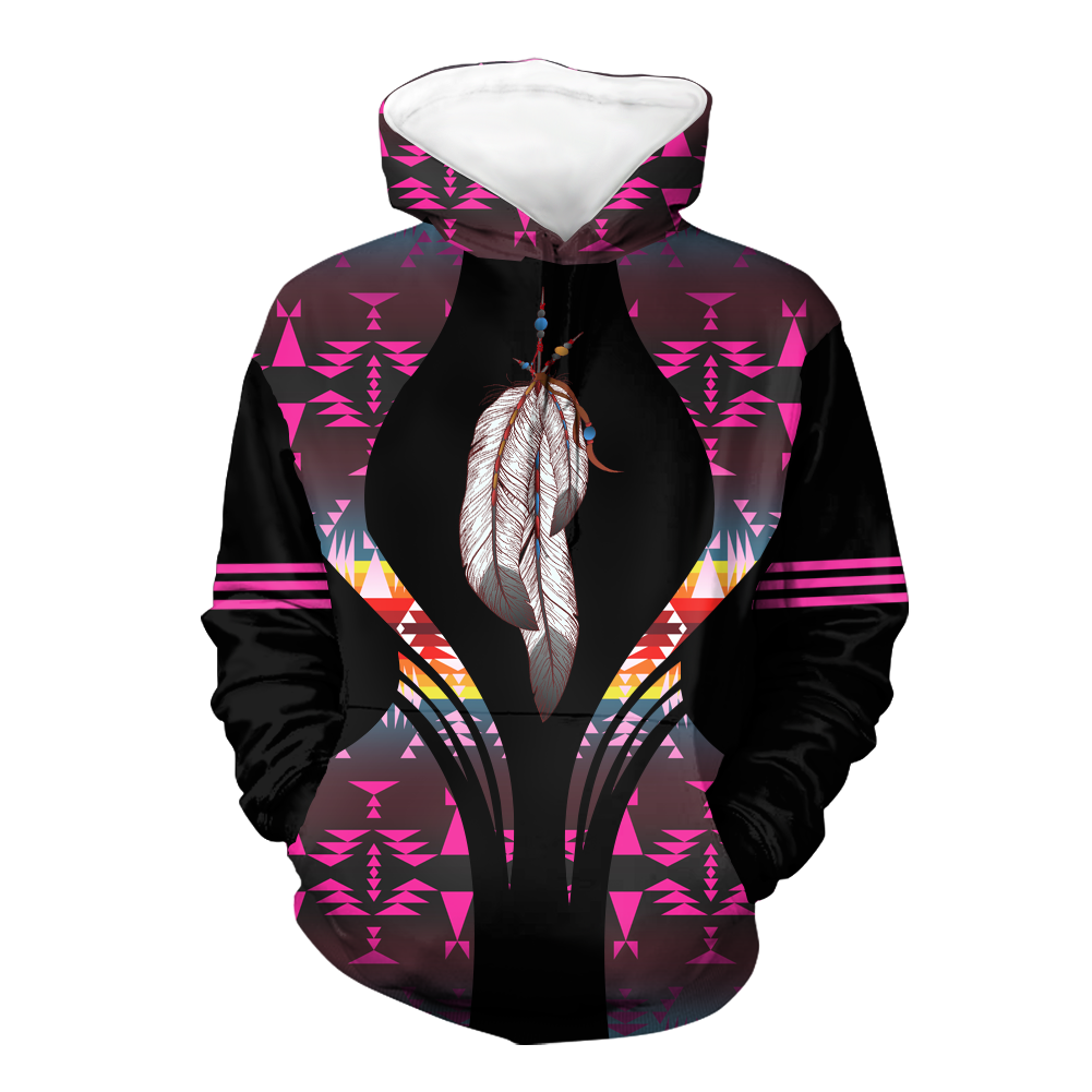 Powwow StoreHD000490 Pattern Native Pride 3D Hoodie