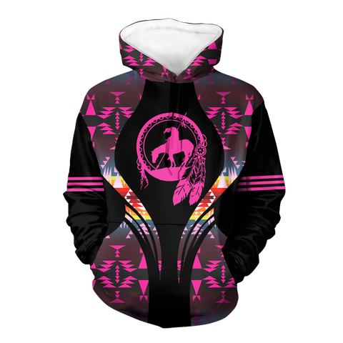 Powwow StoreHD000492 Pattern Native Pride 3D Hoodie