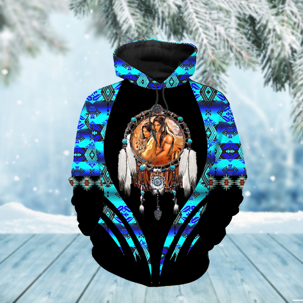 Powwow StoreHD000137 Native American Pride  3D Hoodie