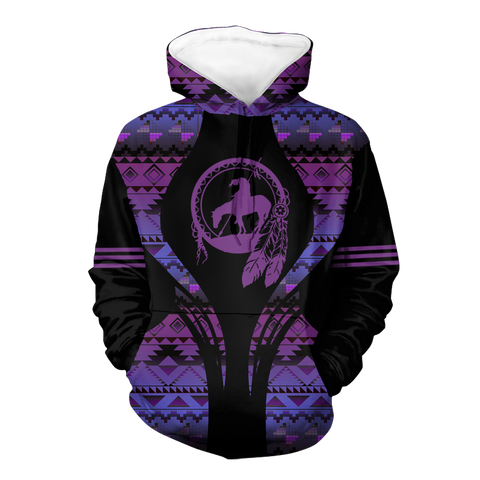 Powwow StoreHD000493 Pattern Native Pride 3D Hoodie