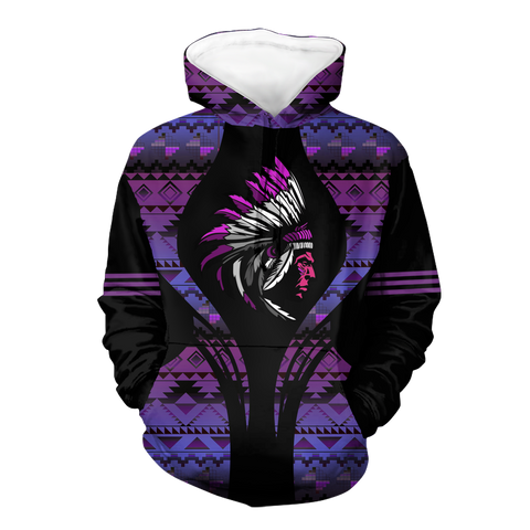 Powwow StoreHD000494 Pattern Native Pride 3D Hoodie