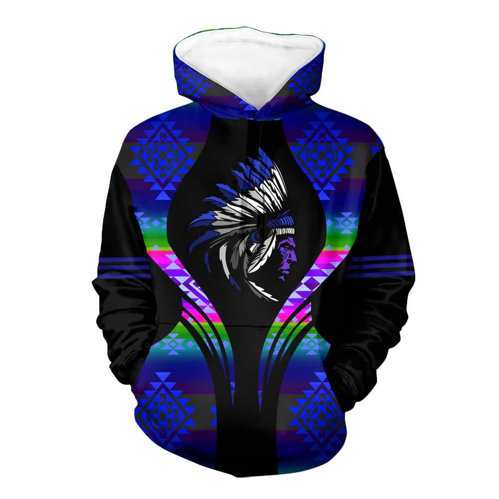 Powwow StoreHD000498 Pattern Native Pride 3D Hoodie