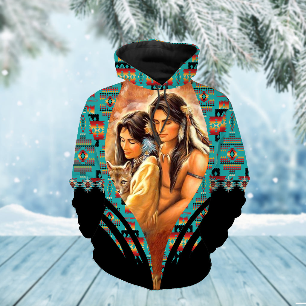 HD000135 Native American Pride  3D Hoodie