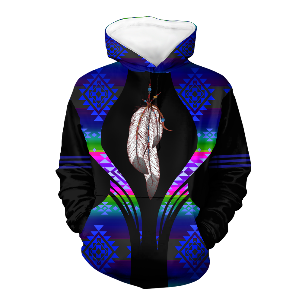 Powwow StoreHD000499 Pattern Native Pride 3D Hoodie