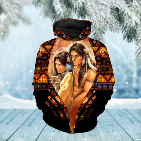 Powwow StoreHD000134 Native American Pride  3D Hoodie