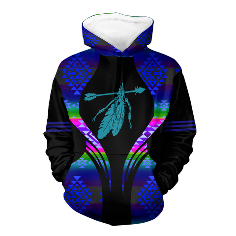 Powwow StoreHD000497 Pattern Native Pride 3D Hoodie