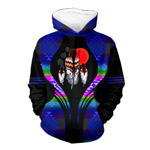 Powwow StoreHD000496 Pattern Native Pride 3D Hoodie