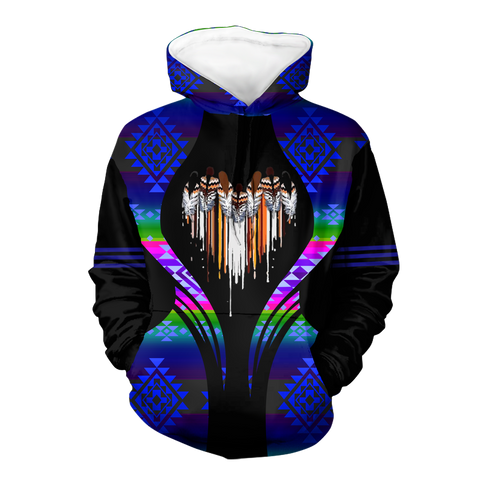 Powwow StoreHD000495 Pattern Native Pride 3D Hoodie