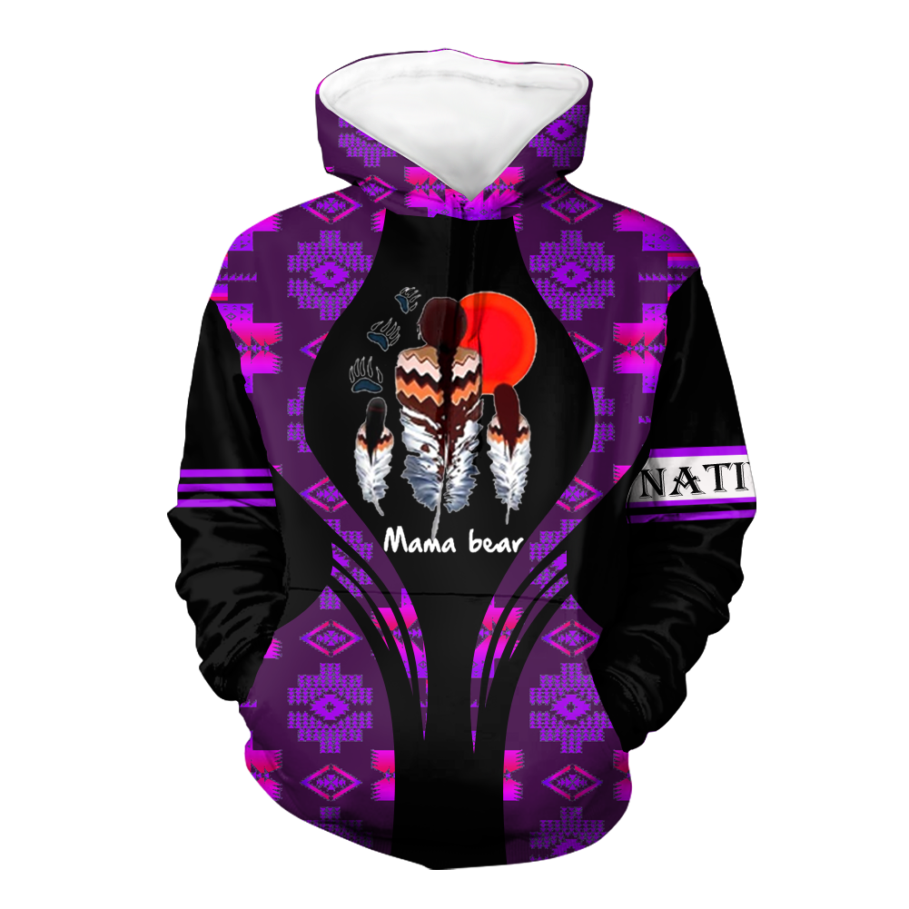 Powwow StoreHD000510 Pattern Native Pride 3D Hoodie