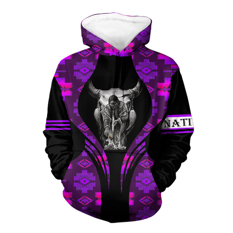 Powwow StoreHD000508 Pattern Native Pride 3D Hoodie