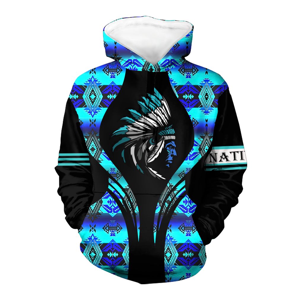 Powwow StoreHD000504 Pattern Native Pride 3D Hoodie