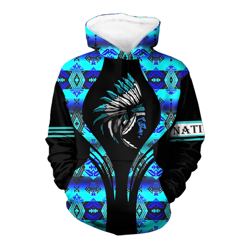 Powwow StoreHD000504 Pattern Native Pride 3D Hoodie