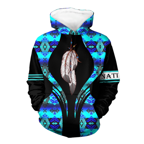 Powwow StoreHD000502 Pattern Native Pride 3D Hoodie