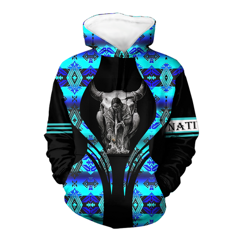 Powwow StoreHD000500 Pattern Native Pride 3D Hoodie