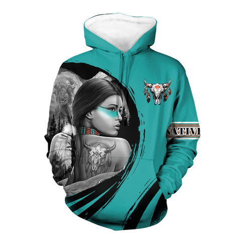 Powwow StoreHD000513 Pattern Native Pride 3D Hoodie