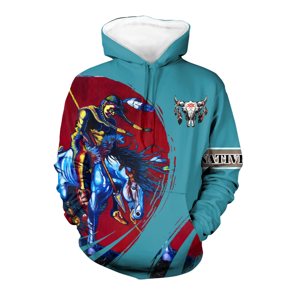 Powwow StoreHD000526 Pattern Native Pride 3D Hoodie