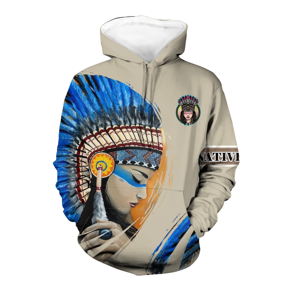 Powwow StoreHD000523 Pattern Native Pride 3D Hoodie