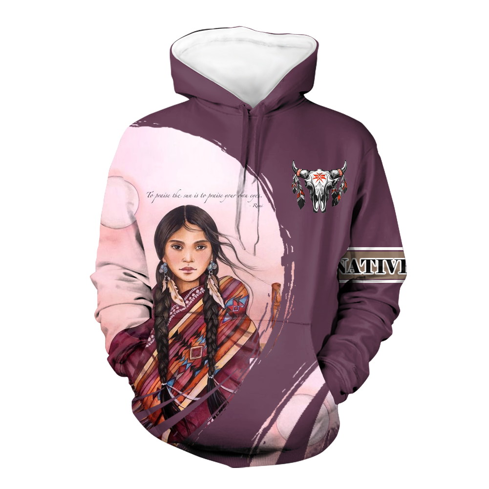 Powwow StoreHD000519 Pattern Native Pride 3D Hoodie