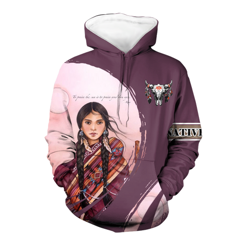 Powwow StoreHD000519 Pattern Native Pride 3D Hoodie