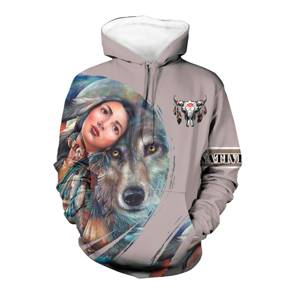 Powwow StoreHD000518 Pattern Native Pride 3D Hoodie