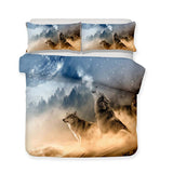 Wolf In The Wild Native American Bedding Set